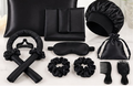 8-Piece Black Satin Sleep & Styling Set